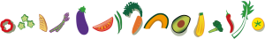 マダム・カーコのマクロビクッキングスクールオリジナル野菜柄の罫線